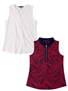 Tommy Hilfiger + White House Black Market L sleeveless work blouse bundle
